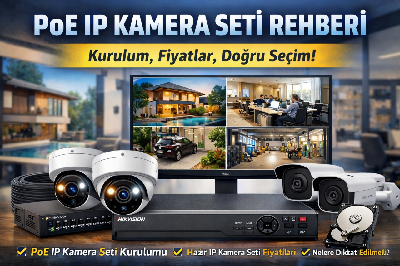 PoE IP Kamera Seti Nedir? Kurulumu, Fiyatları ve En Doğru Sistem Nasıl Seçilir? (Detaylı Rehber)