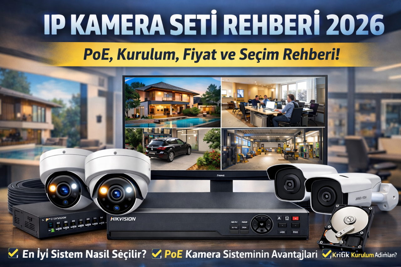 IP Kamera Seti Rehberi 2026: PoE’den Kuruluma, Fiyatlardan Doğru Seçime Kadar Her Şey