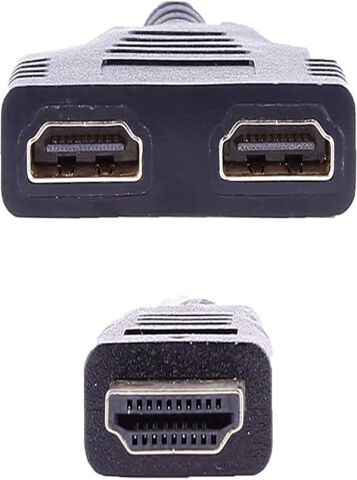 HDMI Çoğaltıcı Erkek Çift HDMI Dişi Çoklayıcı Adaptör Kablosu Siyah