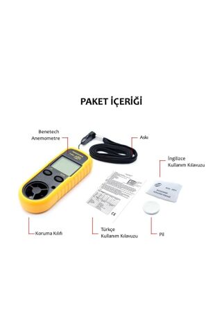 Anemometre Termometreli Hava Akım Ölçer