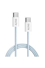 Type-C Şarj Kablosu 1m PD 60W 3A 1Gbps Hızlı Şarj & Data Transfer Usb-c Iphone Android Örgülü Kablo