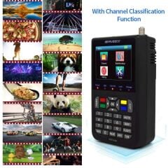 ALFA V9 Finder Uydu Yön Bulucu Uydu Sinyal Ölçer DVB-S2 HD 1080P Türkçe Sat Finder