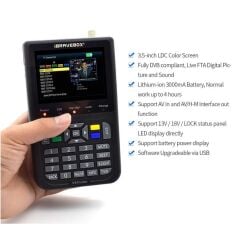 ALFA V9 Finder Uydu Yön Bulucu Uydu Sinyal Ölçer DVB-S2 HD 1080P Türkçe Sat Finder