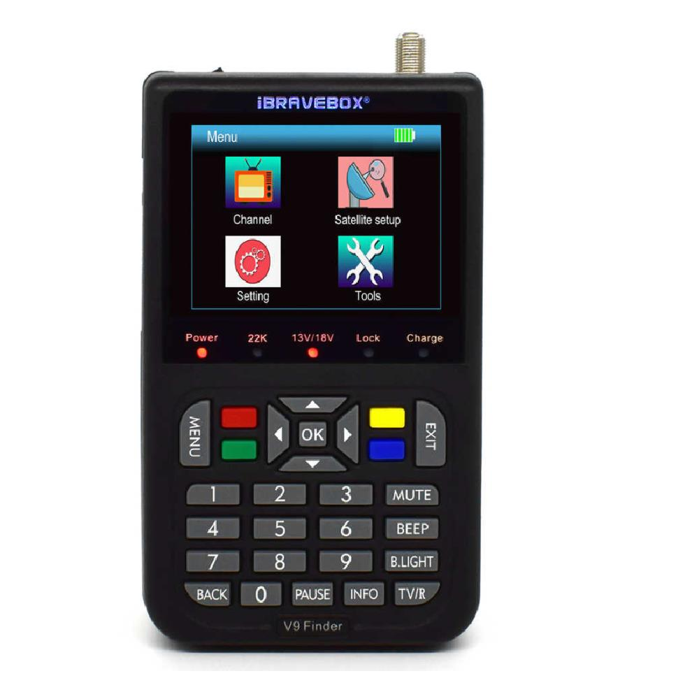 ALFA V9 Finder Uydu Yön Bulucu Uydu Sinyal Ölçer DVB-S2 HD 1080P Türkçe Sat Finder