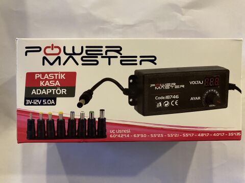 12V-10V-8V-6V-4V-3V 5 AMPER KADEMELİ Universal ŞARJ Aleti Adaptörü