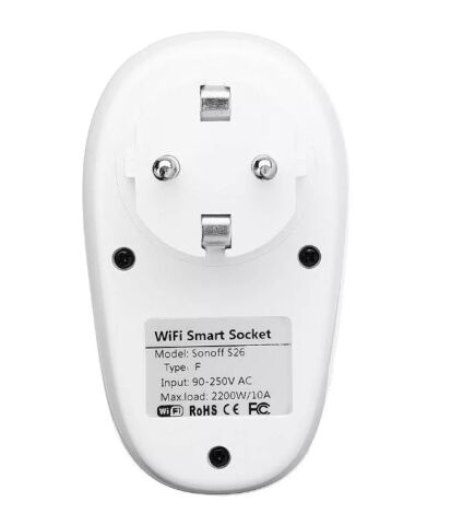 SONOFF S26 Wi-Fi ve Sesli Kontrollü Akıllı Priz