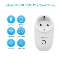 SONOFF S26 Wi-Fi ve Sesli Kontrollü Akıllı Priz