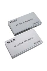 Cat6 4K 120 Metre Kvm Usb Extender HDM Uzun Mesafe Görüntü ve Kontrol Aktarımı Sunum TV