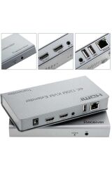 Cat6 4K 120 Metre Kvm Usb Extender HDM Uzun Mesafe Görüntü ve Kontrol Aktarımı Sunum TV