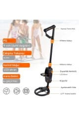 Profesyonel Yeraltı Su Geçirmez Plaj Metal Altın Dedektörü