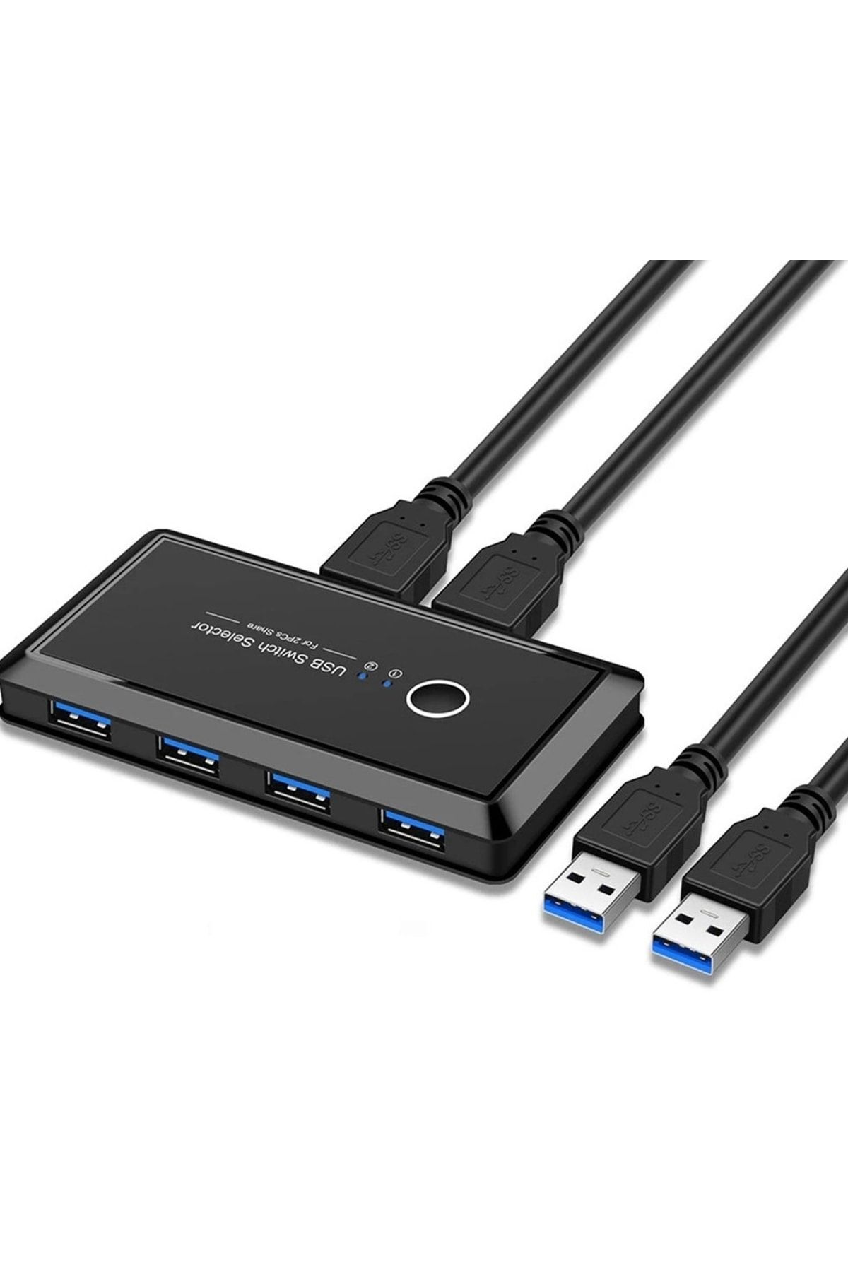 Usb 3.0 4 Port Hub 2 Uyumlu Kasa Pc Bilgisayar Kvm Switch Splitter Çoklayıcı