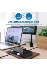 Usb 3.0 4 Port Hub 2 Uyumlu Kasa Pc Bilgisayar Kvm Switch Splitter Çoklayıcı