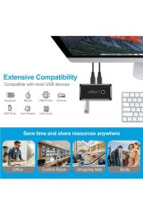 Usb 3.0 4 Port Hub 2 Uyumlu Kasa Pc Bilgisayar Kvm Switch Splitter Çoklayıcı