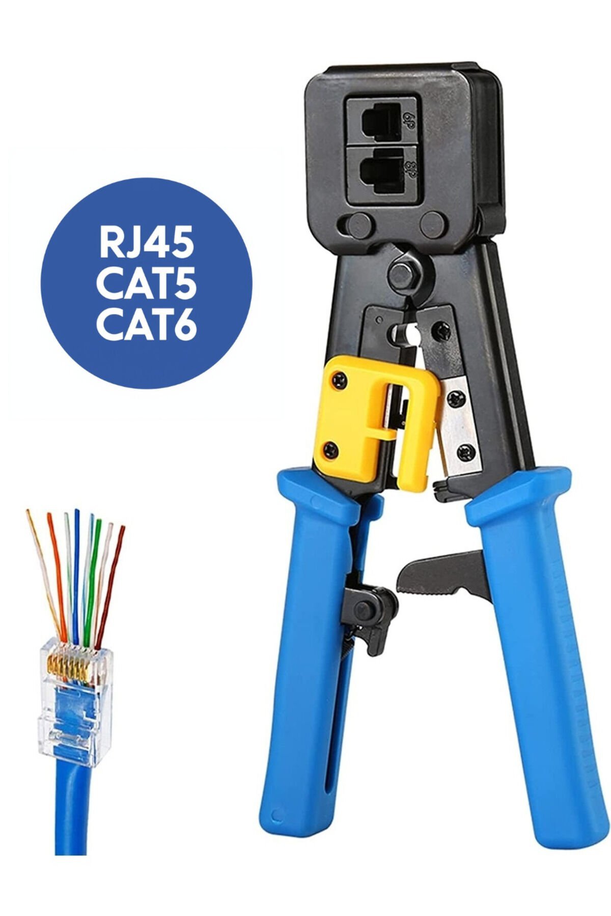 Ez RJ45 RJ11 RJ12 Cat5 ve Cat6 Kolay Taşınabilir Ethernet Konnektörü Oyma Kesme Sıkma Pensesi