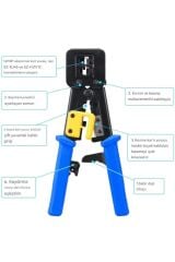 Ez RJ45 RJ11 RJ12 Cat5 ve Cat6 Kolay Taşınabilir Ethernet Konnektörü Oyma Kesme Sıkma Pensesi