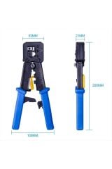 Ez RJ45 RJ11 RJ12 Cat5 ve Cat6 Kolay Taşınabilir Ethernet Konnektörü Oyma Kesme Sıkma Pensesi