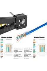 Ez RJ45 RJ11 RJ12 Cat5 ve Cat6 Kolay Taşınabilir Ethernet Konnektörü Oyma Kesme Sıkma Pensesi