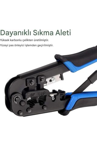 RJ45 Ez RJ11 ve RJ12 Jack Ethernet Kablosu Kesme Hassas Sıkma Pensesi