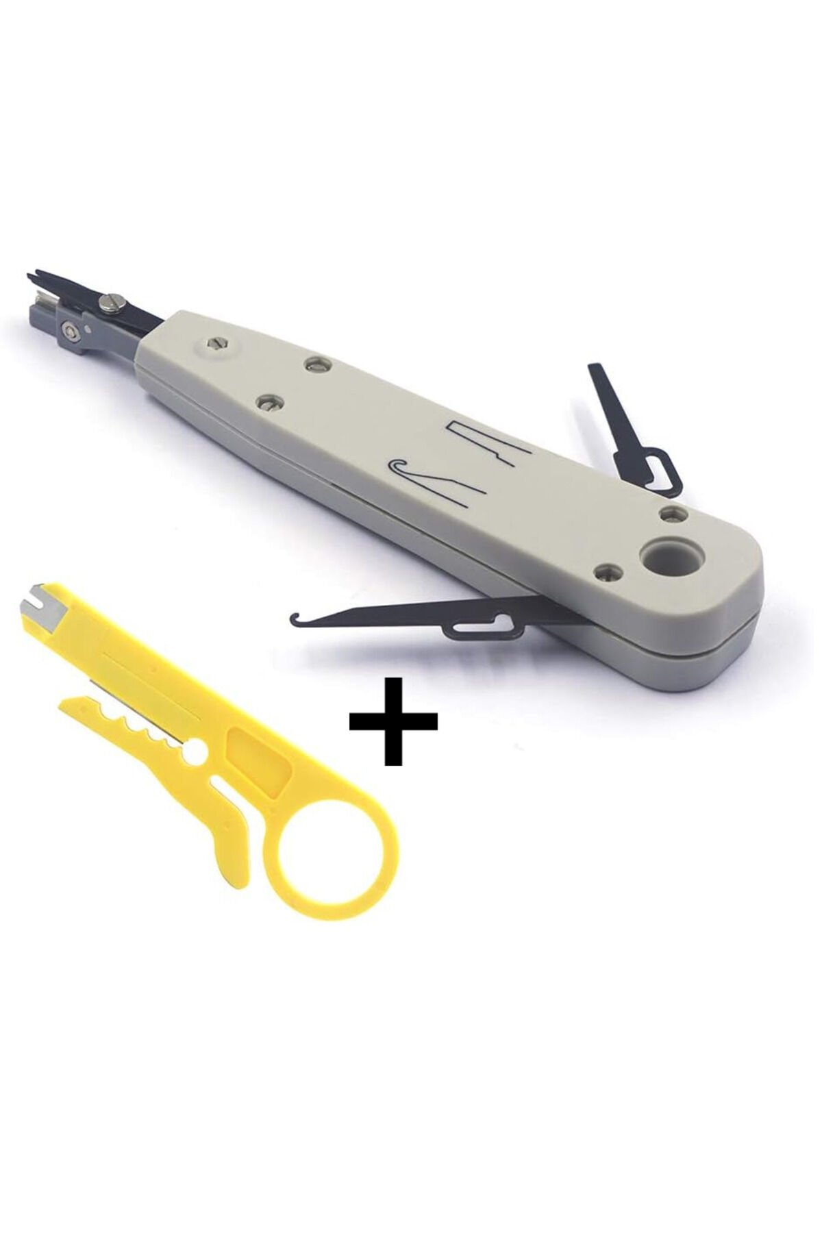 Telefon İrtibatlama Profesyonel Çok Fonksiyonlu Krone Pense ve Kablo Soyucu Makas