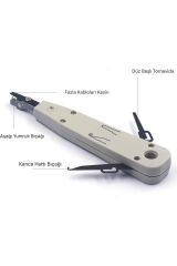 Telefon İrtibatlama Profesyonel Çok Fonksiyonlu Krone Pense ve Kablo Soyucu Makas