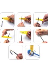 Telefon İrtibatlama Profesyonel Çok Fonksiyonlu Krone Pense ve Kablo Soyucu Makas