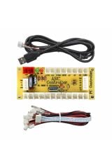 Arcade Usb Kontrol Kart Seti Pc Joystick Oyun Kol Konsol Buton Kablo Kit 5v Diy Sıfır Gecikme Kit