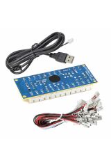 Arcade Usb Kontrol Kart Seti Pc Joystick Oyun Kol Konsol Buton Kablo Kit 5v Diy Sıfır Gecikme Kit
