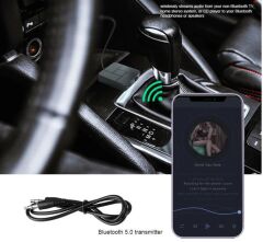 Bluetooth 5.0 Ses Alıcı Verici AUX RCA USB Stereo Kablosuz Mikrofonlu Araba TV PC RX TX Receiver