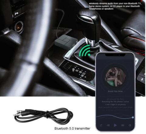 Bluetooth 5.0 Ses Alıcı Verici AUX RCA USB Stereo Kablosuz Mikrofonlu Araba TV PC RX TX Receiver