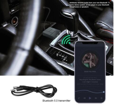 Bluetooth 5.0 Ses Alıcı Verici AUX RCA USB Stereo Kablosuz Mikrofonlu Araba TV PC RX TX Receiver