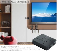 Bluetooth 5.0 Ses Alıcı Verici AUX RCA USB Stereo Kablosuz Mikrofonlu Araba TV PC RX TX Receiver