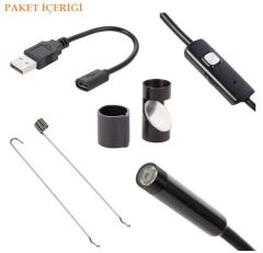 Alfa Smart USB Endoskop Yılan Kamera PC Android Su Geçirmez 7mm 2 Metre Kablo Kamera
