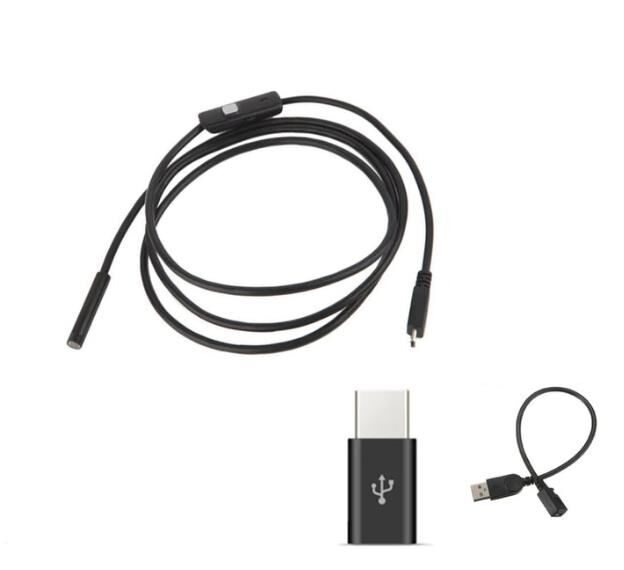 Alfa Smart USB Endoskop Yılan Kamera PC Android Su Geçirmez 7mm 2 Metre Kablo Kamera