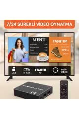 Otomatik Açılır 7/24 Reklam Oynatıcı İşletme Tanıtım Ekranı HDMI/AV USB/TF Kart