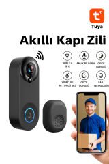 1080P HD Görüntülü WiFi Kablosuz Gece Görüş Su Geçirmeyen Akıllı Ev Kapı Zili