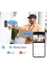 1080P HD Görüntülü WiFi Kablosuz Gece Görüş Su Geçirmeyen Akıllı Ev Kapı Zili