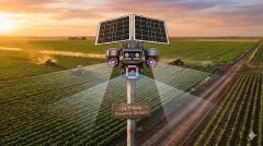 4G 4 Kameralı SIM Kartlı Elektriksiz Kablosuz Bahçe Depo Arazi İçin Çift Güneş Paneli Solar Kamera