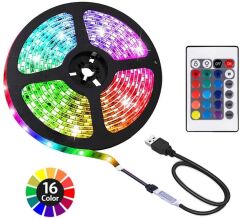 USB Şerit Led TV PC Arkası Kumandalı RGB aydınlatma 2m Backlight
