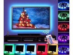USB Şerit Led TV PC Arkası Kumandalı RGB aydınlatma 2m Backlight