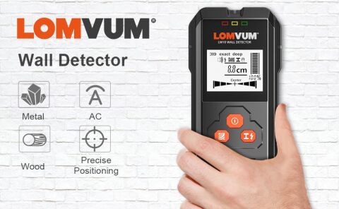 ALFA Lomvum LW10 Profesyonel Duvar Metal Dedektörü Kablo Bakır AC Voltaj Bulucu