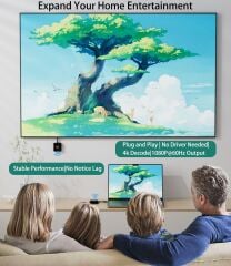 Kablosuz HDMI Verici Alıcı Görüntü Aktarıcı 4k Ekran Yansıtıcı HDMI 50m Yansıtma TAK ÇALIŞTIR