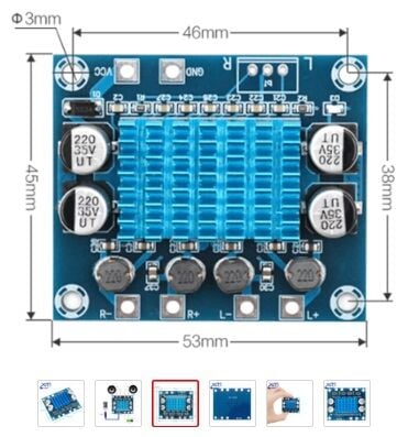 2 x 30 Watt TPA3110 Çİpli 8-26V Dijital Anfi Devresi Amplifikatör