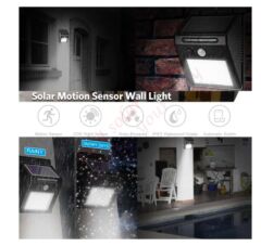 Solar Led Bahçe Duvar Lambası Sensörlü 30 Led