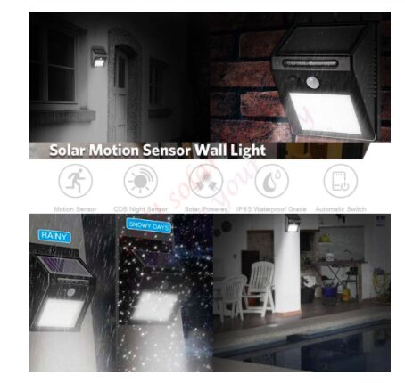 Solar Led Bahçe Duvar Lambası Sensörlü 30 Led