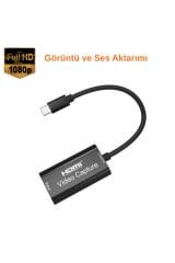 4K 1080P Full HD HDMI to Type C Telefon Tablet Kamera Pc Canlı Yayın Video Yakalama Aleti