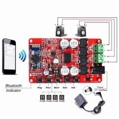 TDA7492P 2X25W Aux Girişli Kablosuz Bluetooth 4.0 Amfi Modulü