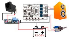TDA7492P 2X25W Aux Girişli Kablosuz Bluetooth 4.0 Amfi Modulü