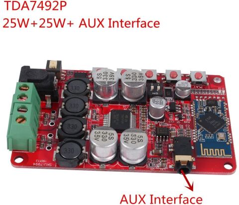 TDA7492P 2X25W Aux Girişli Kablosuz Bluetooth 4.0 Amfi Modulü