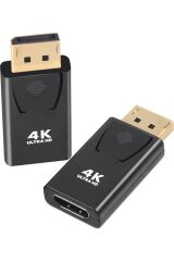 Ultra HD 4K DisplayPort to HDMI Dönüştürücü Adaptör Tak Çalıştır TV Monitör Projeksiyon