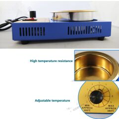 Sıcaklık Kontrollü Lehim Potası Banyo 50mm 220V 150W